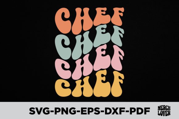 Download Groovy Retro Wavy Chef T-Shirt Design - Shirt design Collection