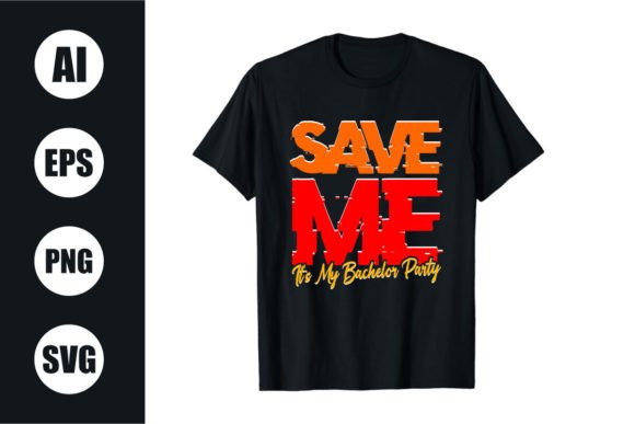 Download Bachelor Party Retro Wavy T Shirt Design - Shirt design Collection