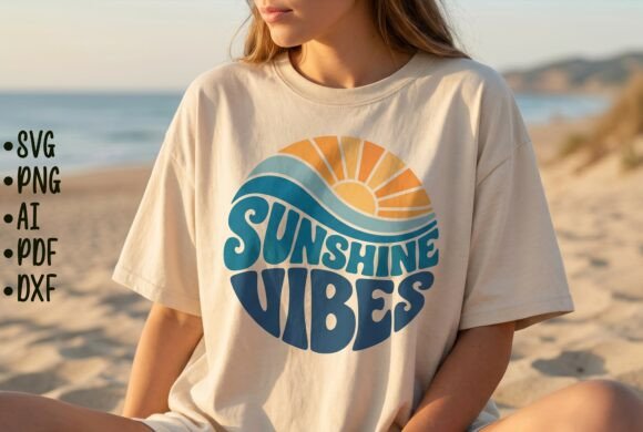 Download Sunshine Vibes Summer T-Shirt Design Svg - Shirt design Collection